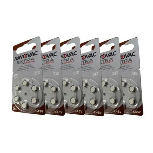 Pilas para audífonos 312 Rayovac Pack 3 Blister (18)